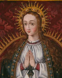 Die Unbefleckte Empfängnis, Detail der Jungfrau